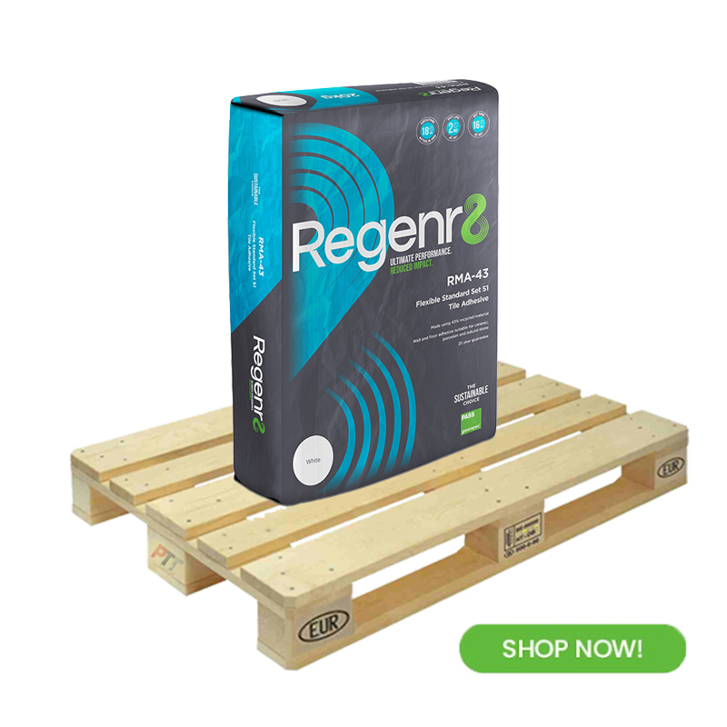 Regenr8 Standard Set Adhesive White 48 Bag Pallet - Pro Tiler Tools