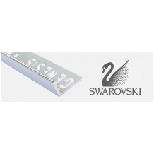 Genesis Luxe Swarovski Crystal Chrome Plated Aluminium Straight Edge Tile Trim 2.5m ESA