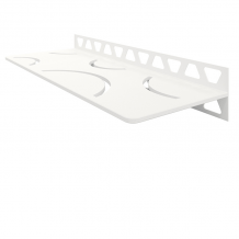 Schluter SHELF-W-S1 Trendline Textured Aluminium Curve Design Tile In Shelf MBW- Matt Brilliant White