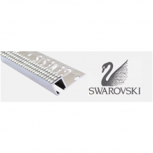 Genesis Luxe Swarovski Crystal Chrome Plated Aluminium Square Edge Tile Trim 2.5m TDP
