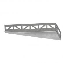 Dural TI-SHELF DRS Triangle Shaped Corner Shelf Brushed Stainless Steel